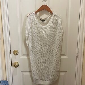 Tommy Bahama White Open-Knit  Beach CoverUp